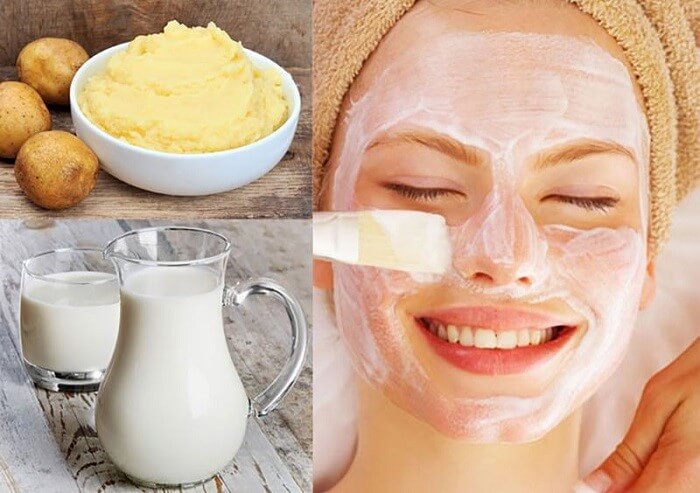 Potato mask helps to reduce pigmentation on the skin - postpartum facial care