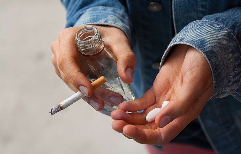 Tobacco, alcohol, and drug use are risk factors for self-harm