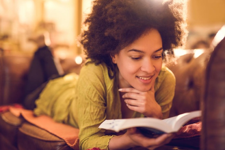 Reading books to reduce stress