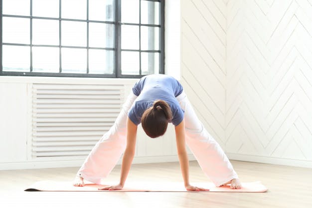 The mat helps maintain body temperature while exercising
