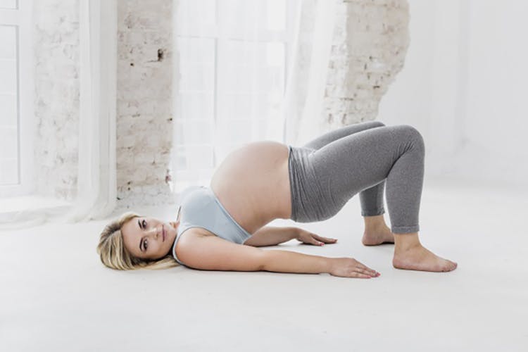 bridge pregnant pose
